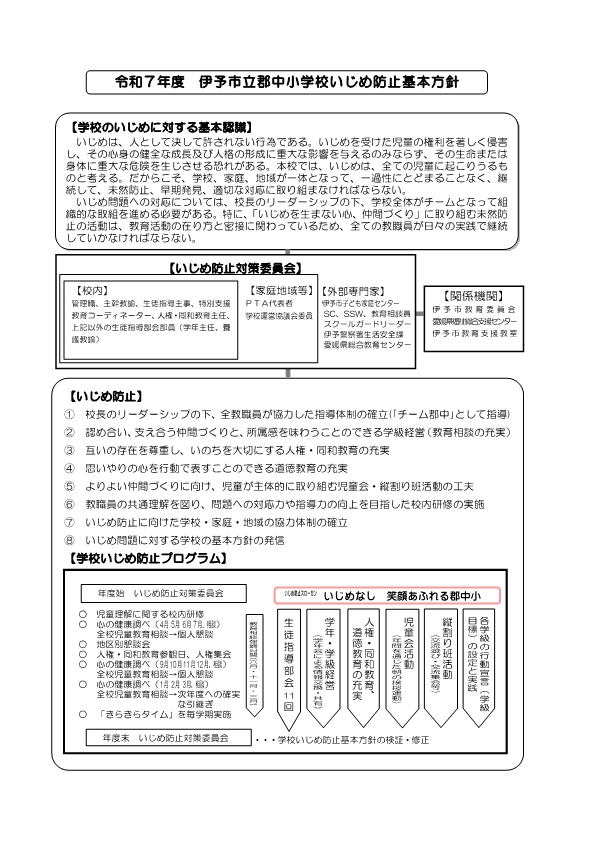 令和７年度　郡中小学校いじめ防止基本方針_1